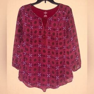 St. John’s Bay Burgundy Boho blouse -XL